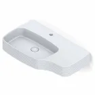 Modernes Wandwaschbecken aus Keramik made in Italy, Hamlet Viadurini