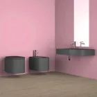 Modernes Wandwaschbecken aus Keramik made in Italy, Hamlet Viadurini