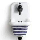 Modernes Design Gemustertes Keramik-Wandwaschbecken 26 cm - Jordan Viadurini