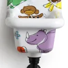 Modernes Design Gemustertes Keramik-Wandwaschbecken 26 cm - Jordan Viadurini