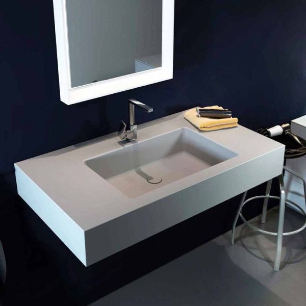 Modernes wand hängewaschbecken aus luxolid made in italy, ruffano