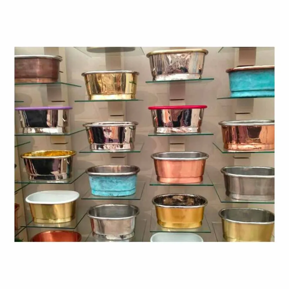 Sink Design-Unterstützung Kupfer handgefertigt Cala Viadurini