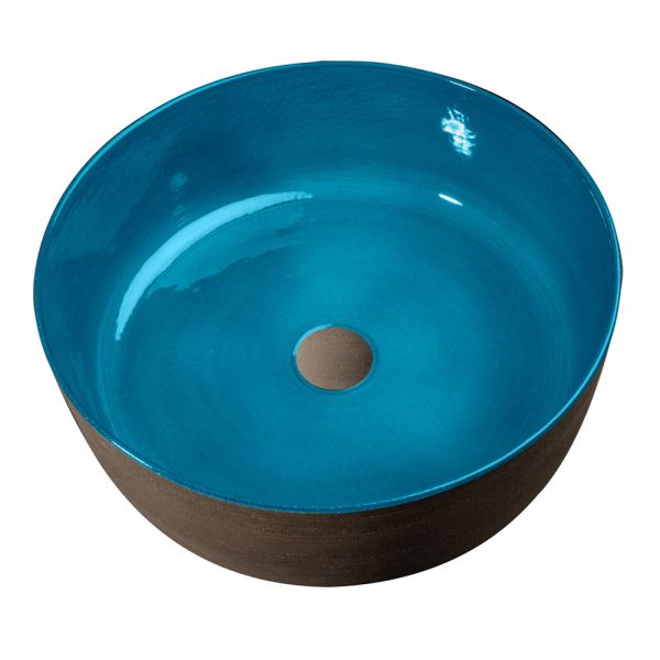 Waschbecken aus ton mit emailliertem inneren made in italy - tatiana