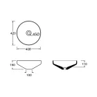 Rundes Aufsatzwaschbecken aus farbiger Keramik Made in Italy - Hoscar Viadurini