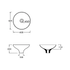 Rundes Aufsatzwaschbecken aus farbiger Keramik Made in Italy - Hoscar Viadurini