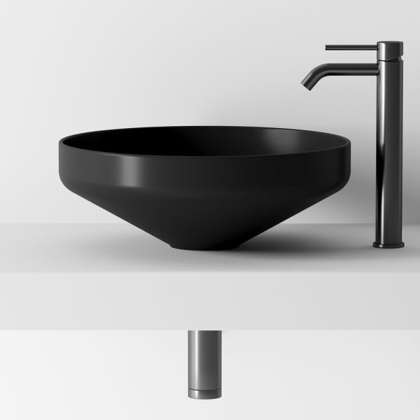 Rundes aufsatzwaschbecken aus farbiger keramik made in italy - hoscar
