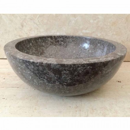 Levi graues Naturstein Aufsatzwaschbecken, modernes Design Viadurini