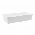 Rechteckiges Aufsatzwaschbecken in Solid Surface White Finish - Sider