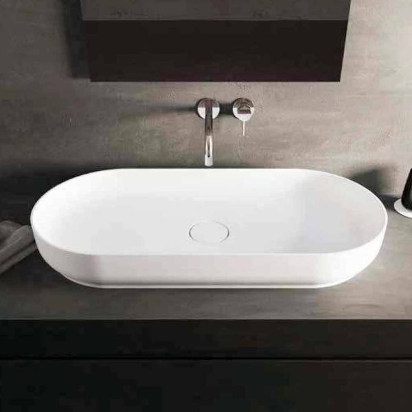 Aufsatzwaschbecken mit modernem design dalmine maxi, in italien hergestellt