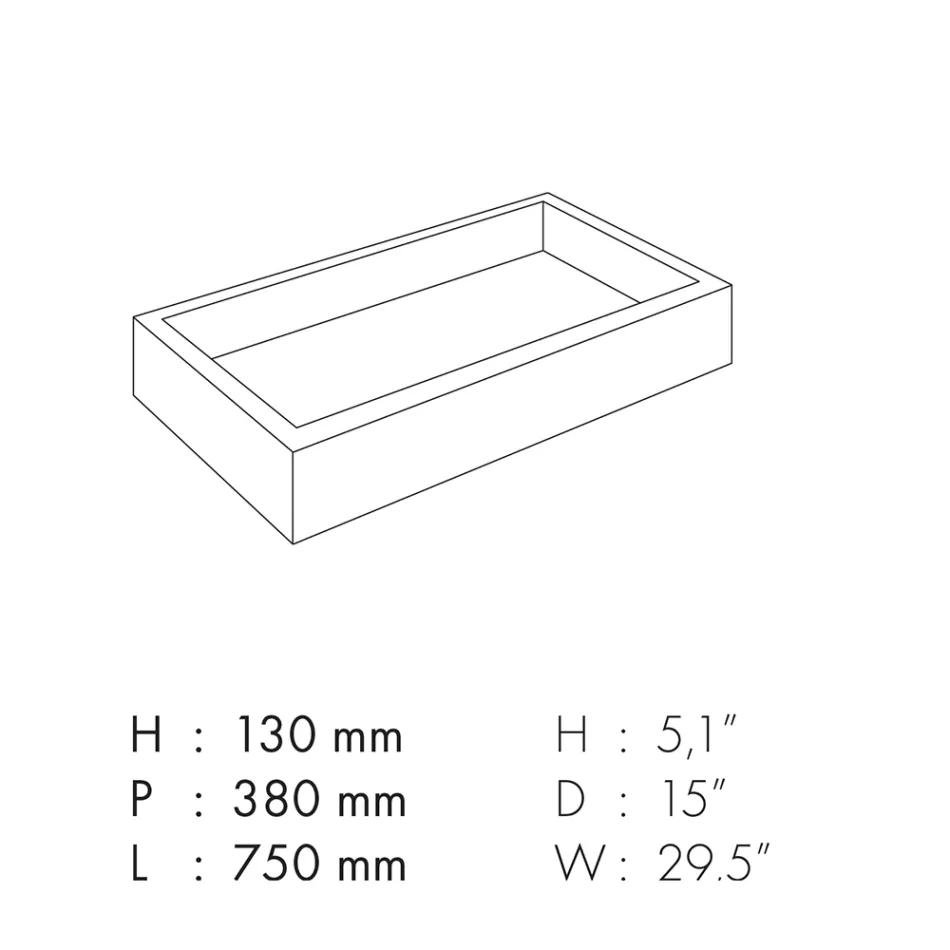Waschbecken aus Feinsteinzeug mit Marmoroptik Made in Italy - Ludmilla Viadurini