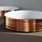 Waschbecken aus handgedrehtem Feinsteinzeug, hergestellt in Italien – Darts Viadurini