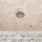 Cora ovales weißes Waschbecken, handgefertigt Viadurini