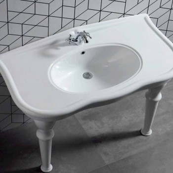 Waschbecken mit Beinen oder ohne Keramik L 110 cm von Design Avise