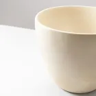 Konisches Aufsatzwaschbecken aus handgedrehtem Schamotte – Orbite Viadurini