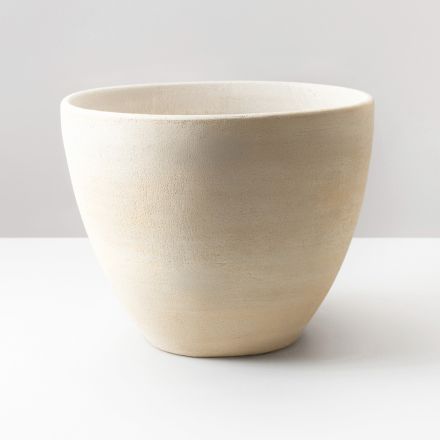 Konisches Aufsatzwaschbecken aus handgedrehtem Schamotte – Orbite Viadurini