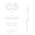 Klassisches Konsolenwaschbecken aus weißer Keramik Made in Italy - Magda Viadurini