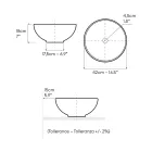 Raku-Ton-Waschbecken mit persischblauer Kristallglasur - Fresco Viadurini