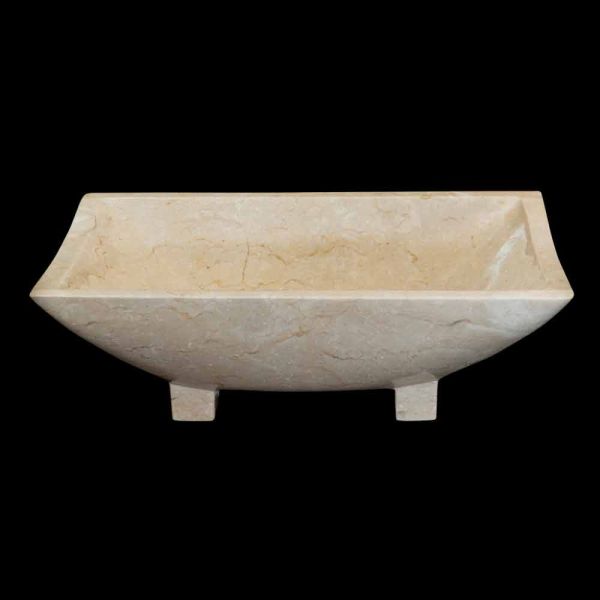 Aufsatzwaschbecken aus naturstein weiß iria, 50x30x16 cm
