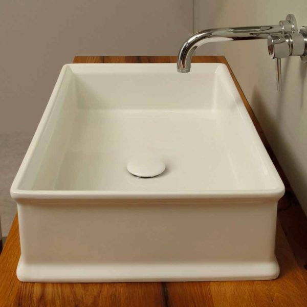 Aufsatzwaschbecken aus keramik, neoklassisches design debora, italy
