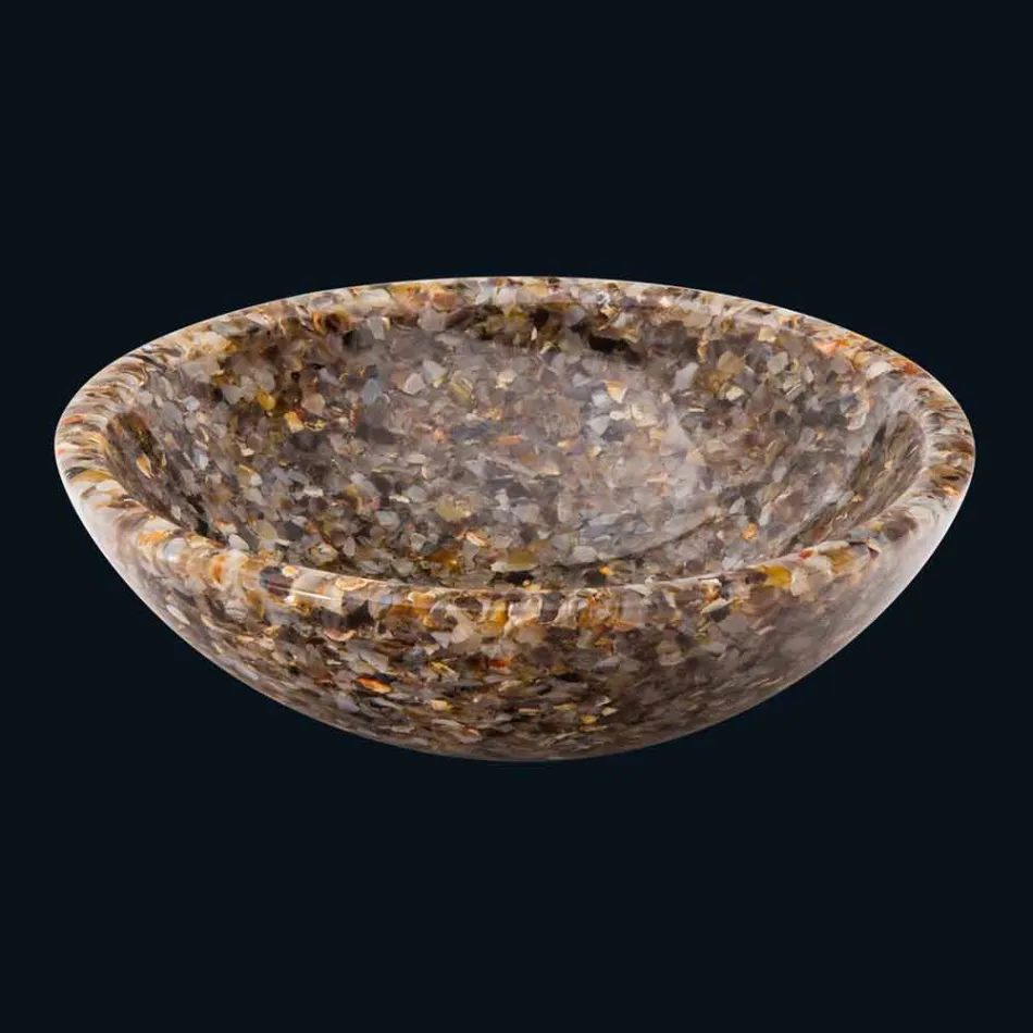 Design-Aufsatzwaschtisch aus Kunstharz und Ofelia-Stein Viadurini