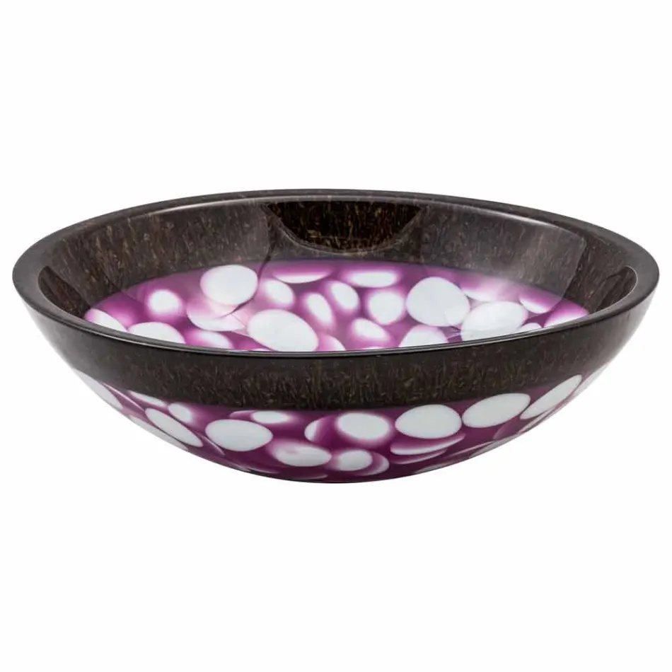 Rundes Design-Waschbecken aus Kunstharz, Buggiano Viadurini