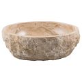 Handgearbeitetes Aufsatzwaschbecken aus erodiertem Marmor, Busseto