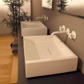 Rechteckiges Aufsatzwaschbecken aus Keramik Desing made in Italy Dalia