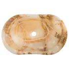 Design-Aufsatzwaschbecken aus Lana-Onyxstein, handgefertigt Viadurini
