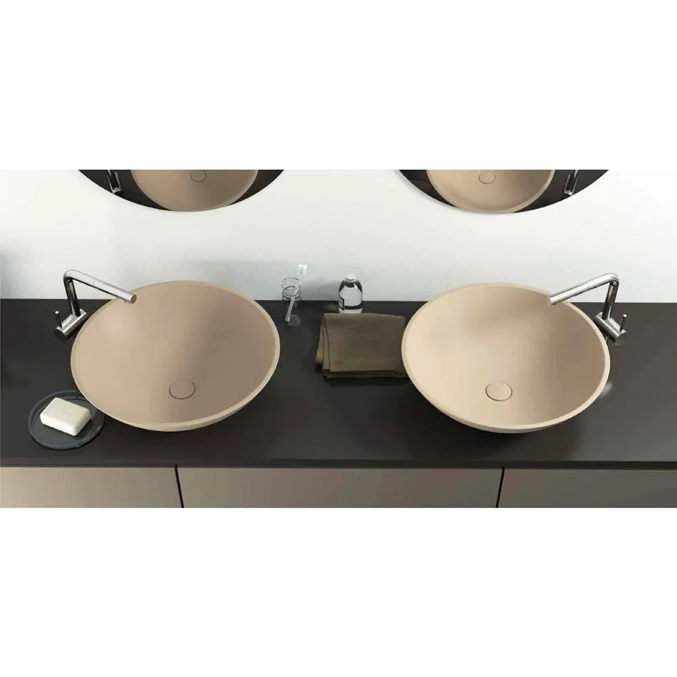 Modernes rundes freistehendes Standwaschbecken in Italien, Donnas Viadurini