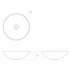 Modernes rundes freistehendes Standwaschbecken in Italien, Donnas Viadurini