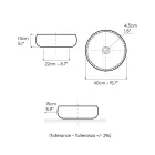 Raku-Ton-Waschtischplatte mit metallischem Craquelé-Glanz – Prisma Viadurini