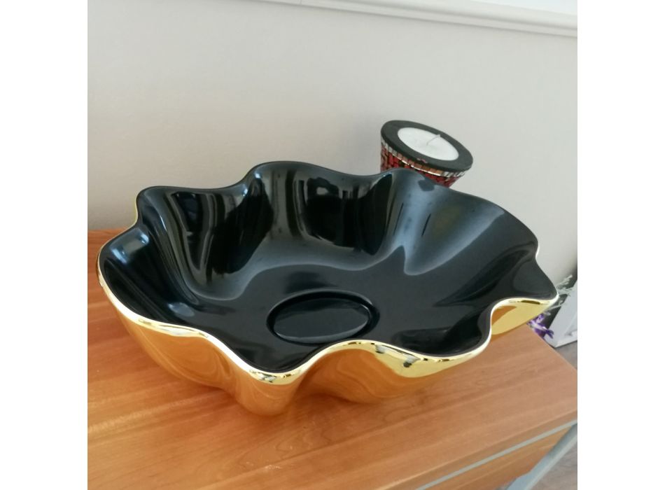 Aufsatzwaschbecken aus farbiger Keramik in verschiedenen Ausführungen, L 65 cm – Cube Viadurini