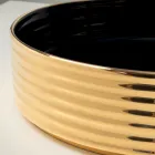 Aufsatzwaschbecken aus gewelltem Feinsteinzeug, hergestellt in Italien - Vibrazione Viadurini