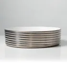 Aufsatzwaschbecken aus gewelltem Feinsteinzeug, hergestellt in Italien - Vibrazione Viadurini