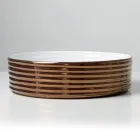 Aufsatzwaschbecken aus gewelltem Feinsteinzeug, hergestellt in Italien - Vibrazione Viadurini