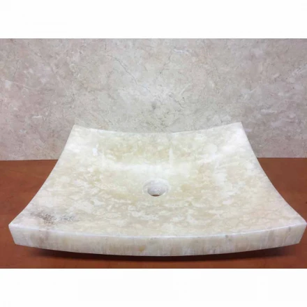 Onyx Naturstein Waschbecken Liebe, Einzelstück Viadurini