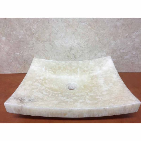 Aufsatzwaschtisch aus onyx naturstein love, handgefertigt