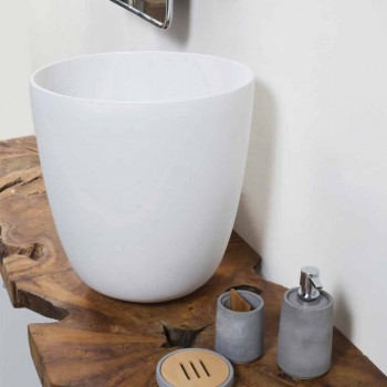 Aufsatzwaschbecken aus Harz und Mineralpulver in Form eines Eimers - Eimer