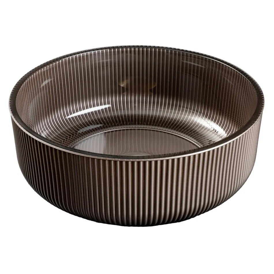 Aufsatzwaschbecken aus harzbeschichtetem und lackiertem venezianischem Glas - Excelsior Viadurini