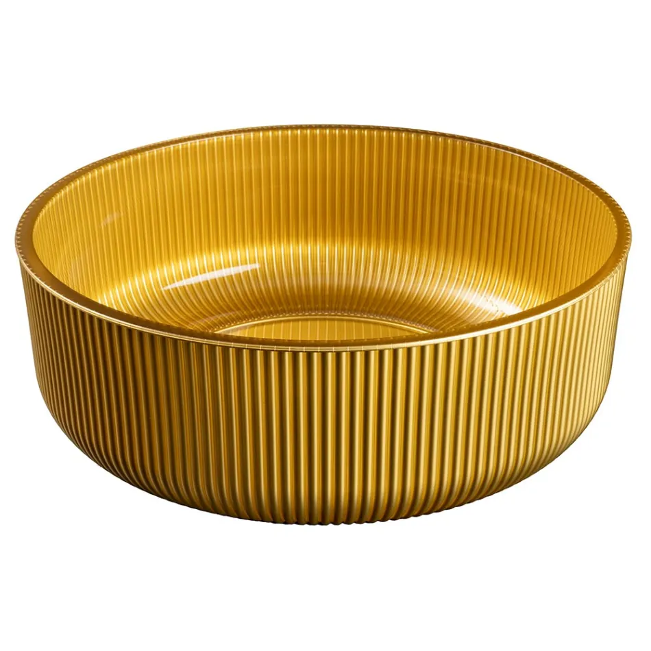 Aufsatzwaschbecken aus harzbeschichtetem und lackiertem venezianischem Glas - Excelsior Viadurini