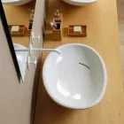 Design geneigten Keramik Waschbecken in Italien glänzend gemacht Viadurini