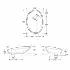 Design geneigten Keramik Waschbecken in Italien glänzend gemacht Viadurini