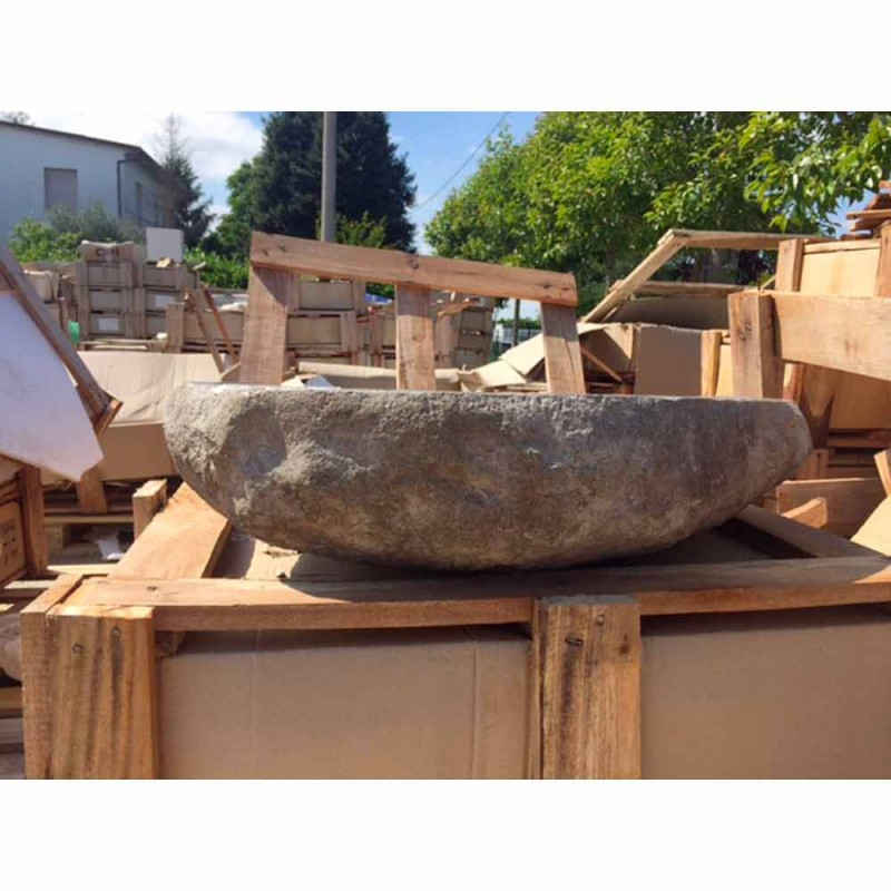 Einzigartiges Design Arbeitsplatte Handgefertigte River Stone Waschbecken