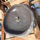 Arbeitsplatte Waschbecken Handgefertigt in River Stone - Aurea Viadurini