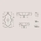 Modernes Aufsatzwaschbecken aus glänzender Keramik Made in Italy - Cube Viadurini