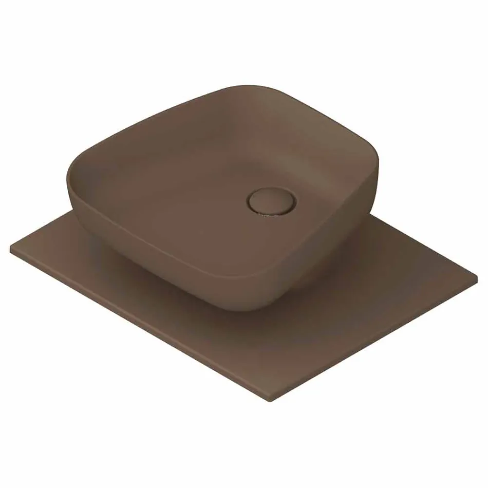 Modernes Aufsatzwaschbecken aus Keramik made in Italy, Reale Viadurini