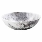 Modernes Aufsatzwaschbecken aus braunem und schwarzem Harz - Dogliola Viadurini