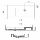 Aufsatz- oder Wandwaschbecken mit einem Loch in Leivi Ceramic Viadurini