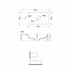 Rechteckiges Aufsatzwaschbecken aus Keramik Made in Italy - Act Viadurini