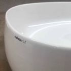 Modernes Design Oval Arbeitsplatte Waschbecken in Keramik Made in Italy - Zarro Viadurini